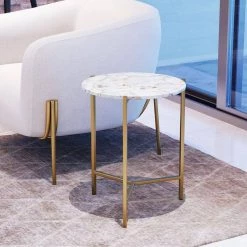 Haru Gold Side Table by ZUO 15 Haru Gold Side Table by ZUO -Default Template 6 agate gold zuo end side tables 101502 31 1000