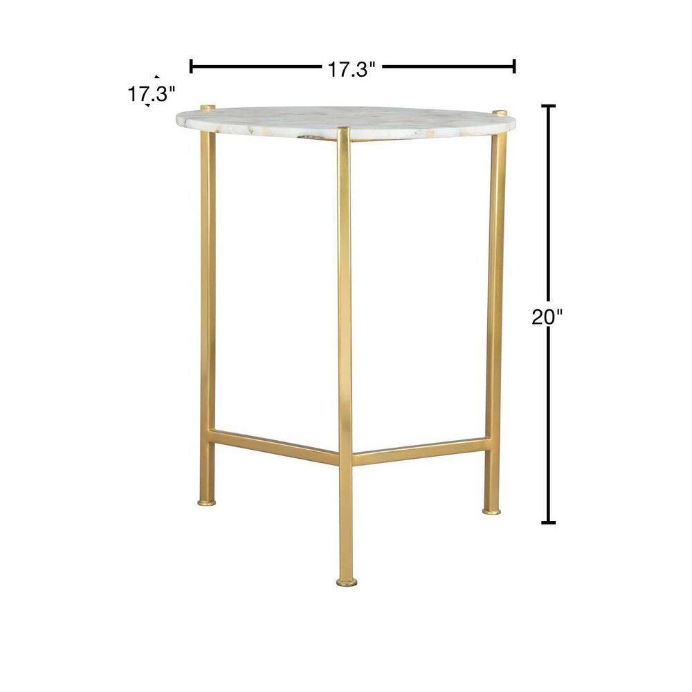 Haru Gold Side Table by ZUO 5 Haru Gold Side Table by ZUO - Image 3