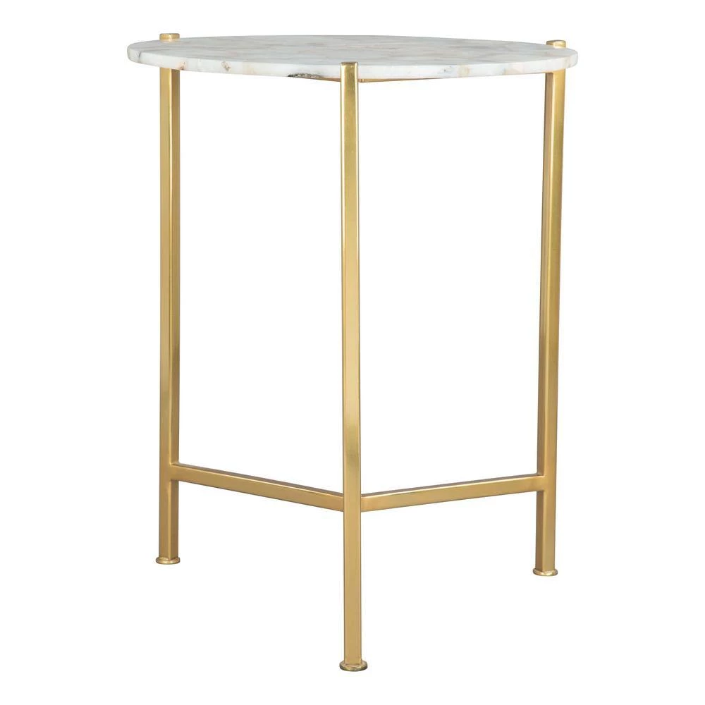 Haru Gold Side Table by ZUO 4 Haru Gold Side Table by ZUO - Image 2