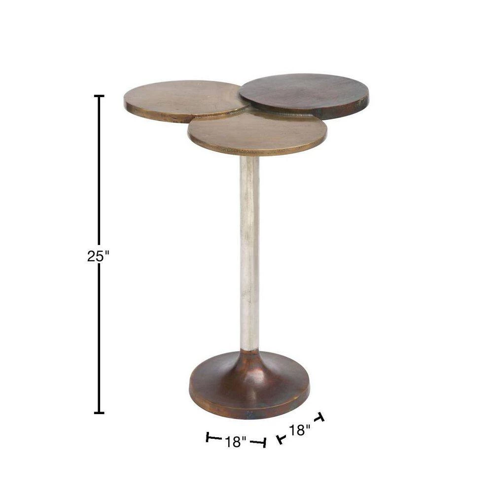 Dundee Antique Brass Accent Table by ZUO 5 Dundee Antique Brass Accent Table by ZUO - Image 3