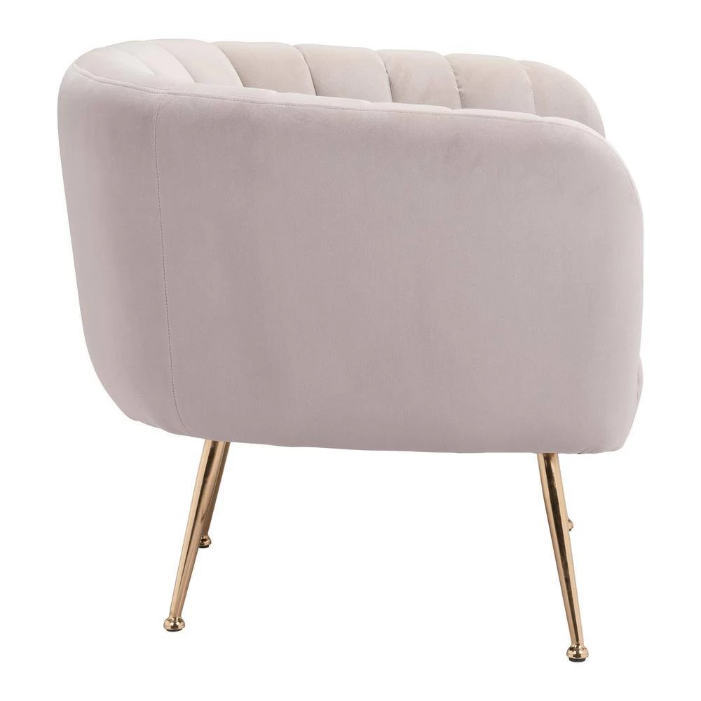 Deco Beige Accent Chair by ZUO 5 Deco Beige Accent Chair by ZUO - Image 3
