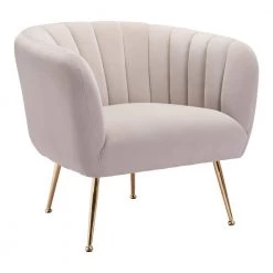 Deco Beige Accent Chair by ZUO