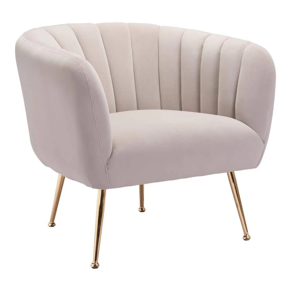 Deco Beige Accent Chair by ZUO 3 Deco Beige Accent Chair by ZUO