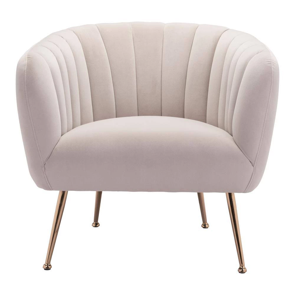 Deco Beige Accent Chair by ZUO 4 Deco Beige Accent Chair by ZUO - Image 2