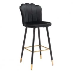 Zinclair Black 100% Polyester Bar Chair by ZUO