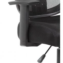 Black Mesh Drafting Chair with Adjustable Arms by BOSS Office Products -BOSS Offic Shop black boss office products drafting chairs b16021 4f 1000