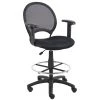 Black Mesh Drafting Stool with Adjustable Arms by BOSS Office Products 1 Black Mesh Drafting Stool with Adjustable Arms by BOSS Office Products -Default Template 6 black boss office products drafting chairs b16216 64 1000