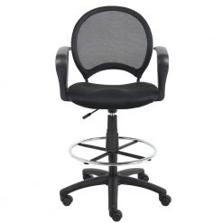 Black Mesh Drafting Stool with Loop Arms by BOSS Office Products 15 Black Mesh Drafting Stool with Loop Arms by BOSS Office Products -Default Template 6 black boss office products drafting chairs b16217 4f 1000