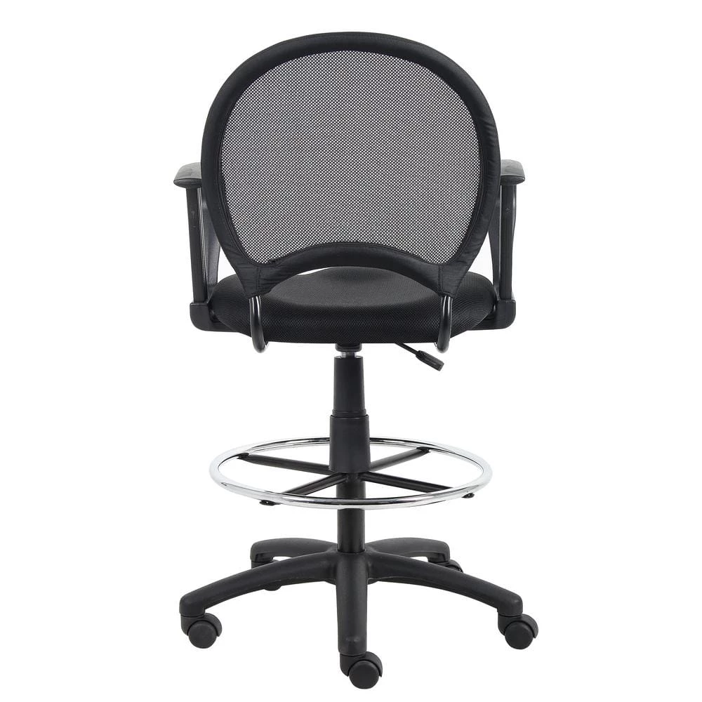 Black Mesh Drafting Stool with Loop Arms by BOSS Office Products 6 Black Mesh Drafting Stool with Loop Arms by BOSS Office Products - Image 4