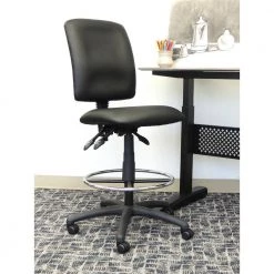 Black Multi-Function Leather Plus Drafting Stool by BOSS Office Products 13 Black Multi-Function Leather Plus Drafting Stool by BOSS Office Products -Default Template 6 black boss office products drafting chairs b1645 31 1000