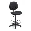 Black Crepe Fabric Armless Ergonomic Drafting Chair by BOSS Office Products -Default Template 6 black boss office products drafting chairs b1690 bk 64 1000