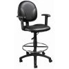 Black Antimicrobial Vinyl Cushions Chrome Footring Adjustment Arms Pneumatic Lift Drafting Chair by BOSS Office Products 1 Black Antimicrobial Vinyl Cushions Chrome Footring Adjustment Arms Pneumatic Lift Drafting Chair by BOSS Office Products -Default Template 6 black boss office products drafting chairs b1691 cs 64 1000