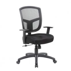 Black Contract Mesh Task Chair by BOSS Office Products