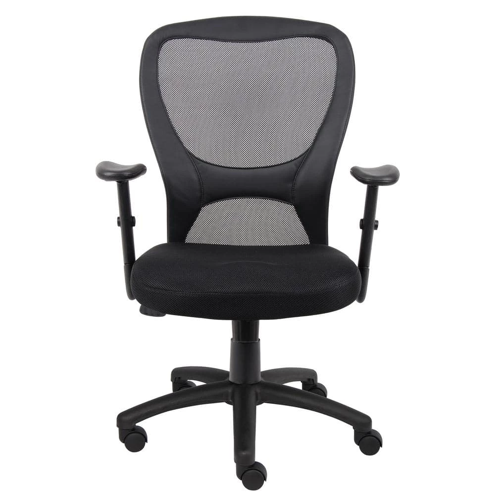 Black Modern Styled Mesh Desk Chair by BOSS Office Products 3 Black Modern Styled Mesh Desk Chair by BOSS Office Products