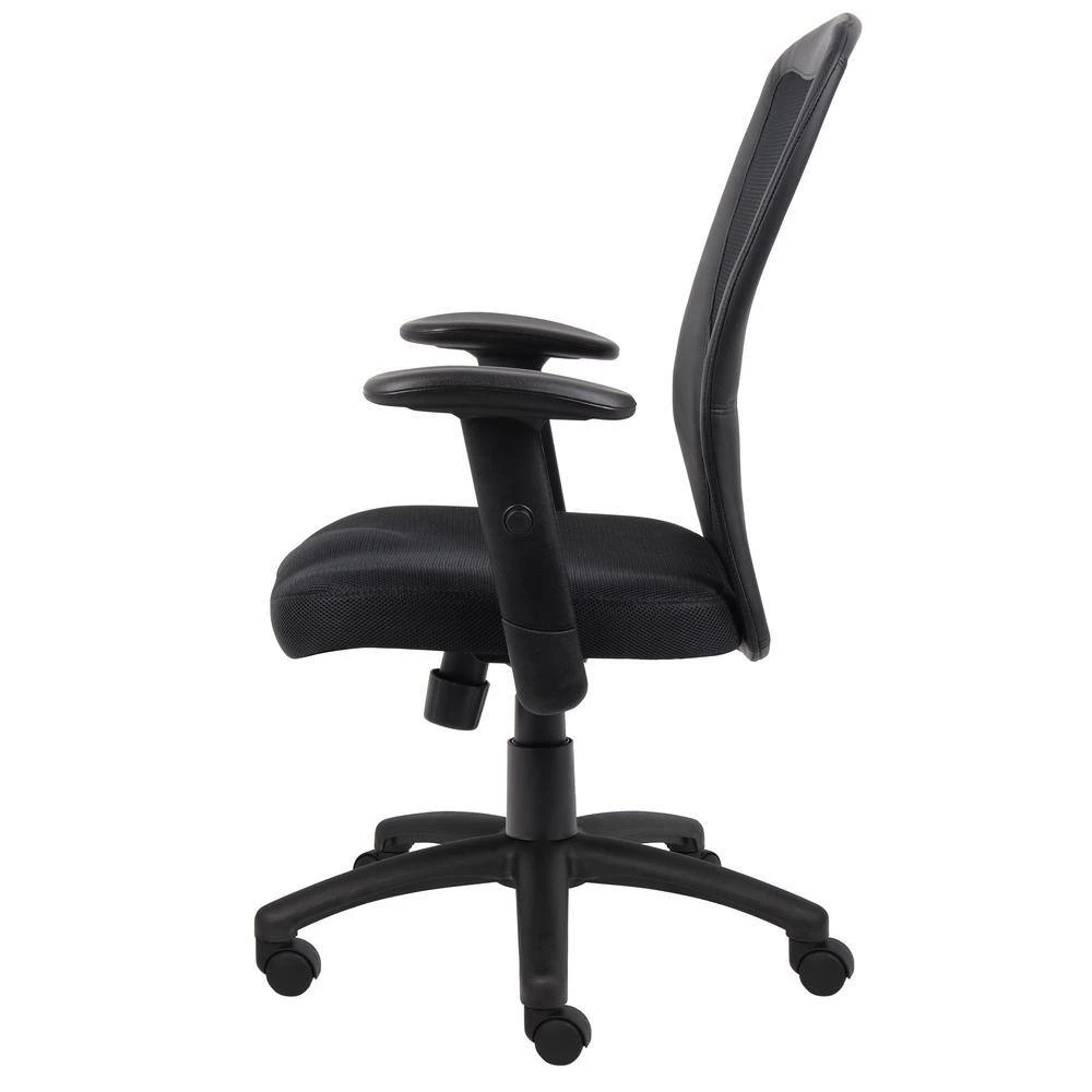 Black Modern Styled Mesh Desk Chair by BOSS Office Products 4 Black Modern Styled Mesh Desk Chair by BOSS Office Products - Image 2