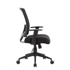 Black Mesh Back and Seat Cushions Black Base Lumbar Support Adjustable Arms Pneumatic Lift Executive Task Chair by BOSS Office Products -Default Template 6 black boss office products ergonomic chairs b6706 bk c3 1000