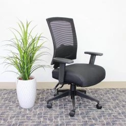 Black Fabric Adjustable Arms Executive Ergonomic Multi-Function Mesh Back Chair by BOSS Office Products -Default Template 6 black boss office products ergonomic chairs b6716 bk 31 1000