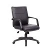 Black Mid Back Executive Chair in LeatherPlus by BOSS Office Products -Default Template 6 black boss office products executive chairs b686 64 1000