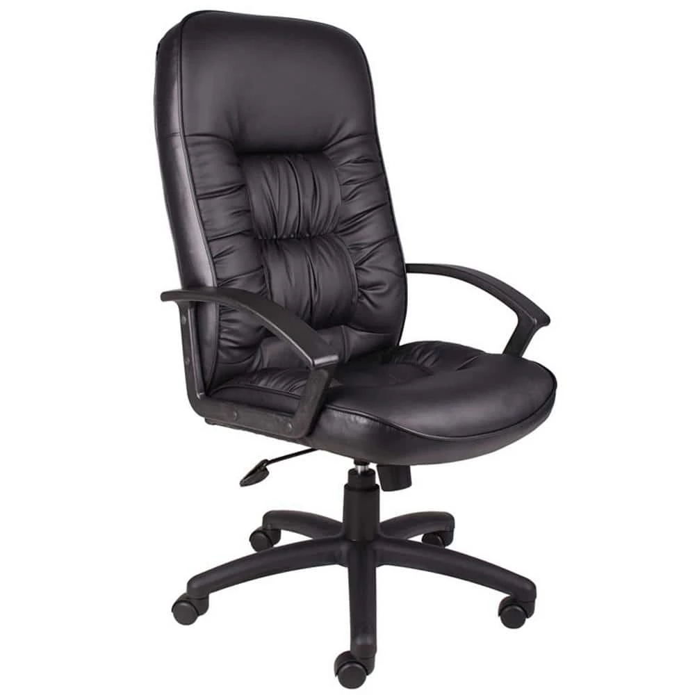 27 in. Width Big and Tall Black Vinyl Executive Chair with Swivel Seat by BOSS Office Products 3 27 in. Width Big and Tall Black Vinyl Executive Chair with Swivel Seat by BOSS Office Products