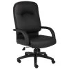 Black Vinyl Deluxe Comfort Cushions Padded Arms Pneumatic Lift Executive High Back Chair by BOSS Office Products 1 Black Vinyl Deluxe Comfort Cushions Padded Arms Pneumatic Lift Executive High Back Chair by BOSS Office Products -Default Template 6 black boss office products executive chairs b7401 64 1000