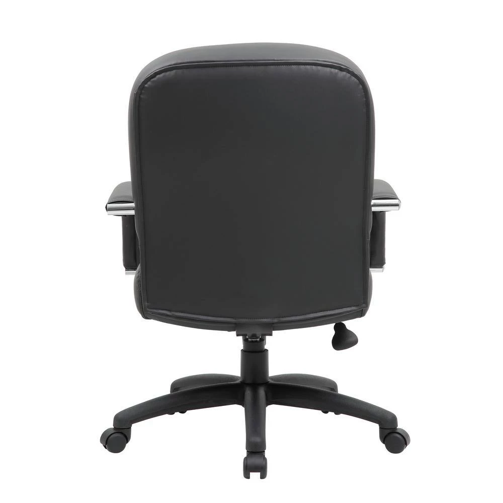 Black Caressoft Upholstery Padded Arms Executive Mid-Back Chair by BOSS Office Products 5 Black Caressoft Upholstery Padded Arms Executive Mid-Back Chair by BOSS Office Products - Image 3