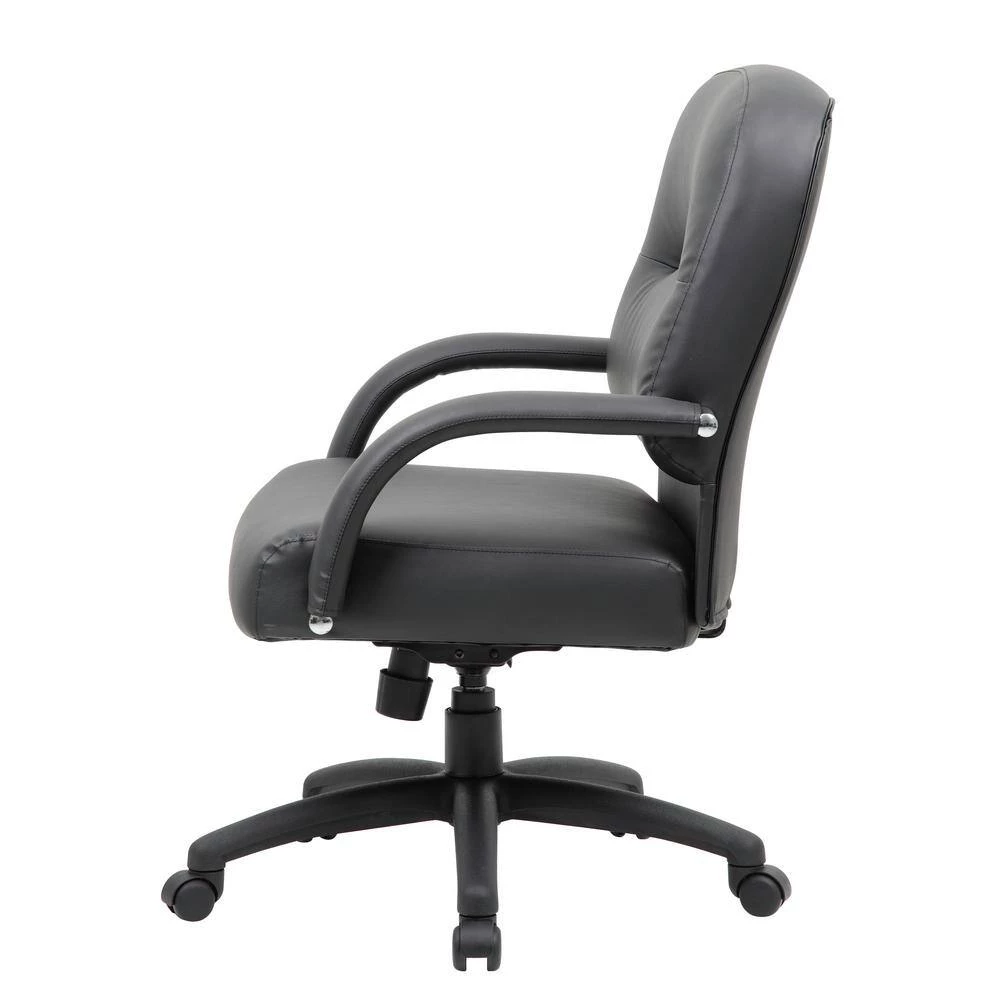 Black Caressoft Upholstery Padded Arms Executive Mid-Back Chair by BOSS Office Products 4 Black Caressoft Upholstery Padded Arms Executive Mid-Back Chair by BOSS Office Products - Image 2
