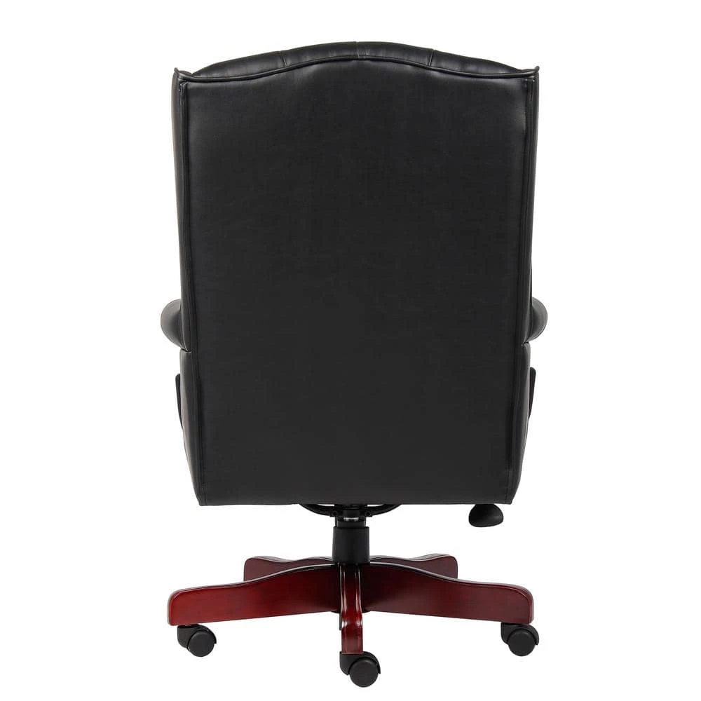 BOSS Office. High Back Black Caresoft Wing Back Button Tufted Traditional Executive Chair by BOSS Office Products 5 BOSS Office. High Back Black Caresoft Wing Back Button Tufted Traditional Executive Chair by BOSS Office Products - Image 3
