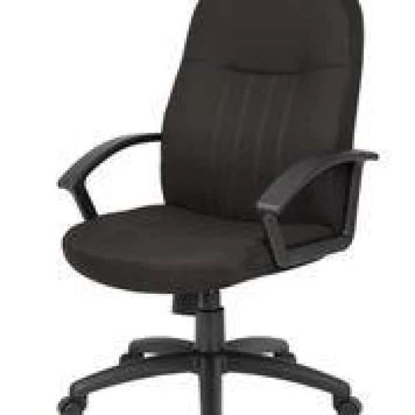 27 in. Width Big and Tall Black Fabric Executive Chair with Swivel Seat by BOSS Office Products 4 27 in. Width Big and Tall Black Fabric Executive Chair with Swivel Seat by BOSS Office Products - Image 2