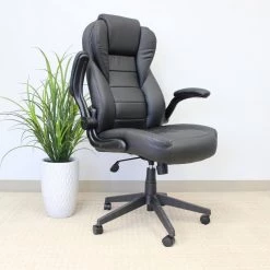 BOSS Office Black High Back Leather Executive Chair with Flip-Up Arms by BOSS Office Products 13 BOSS Office Black High Back Leather Executive Chair with Flip-Up Arms by BOSS Office Products -Default Template 6 black boss office products executive chairs b8551 bk 31 1000