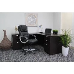 27 in. Width Big and Tall Black Faux Leather Executive Chair with Swivel Seat by BOSS Office Products -Default Template 6 black boss office products executive chairs b8601 31 1000