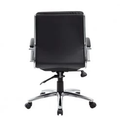 Black Contemporary Mid Back Executive Desk Chair Caresoft Vinyl Upholstery Ergonomic Seat Height Adjustment by BOSS Office Products 14 Black Contemporary Mid Back Executive Desk Chair Caresoft Vinyl Upholstery Ergonomic Seat Height Adjustment by BOSS Office Products -Default Template 6 black boss office products executive chairs b9476 bk c3 1000
