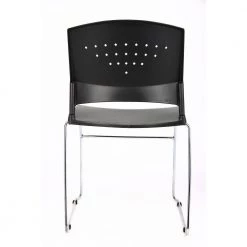 Side Chair Black Plastic Seats Steel Frame Chrome Stackable by BOSS Office Products 15 Side Chair Black Plastic Seats Steel Frame Chrome Stackable by BOSS Office Products -Default Template 6 black boss office products guest office chairs b1400 bk 1 4f 1000