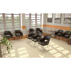 Black Designer Style Guest Chair Caressoft Vinyl Chrome Legs by BOSS Office Products -Default Template 6 black boss office products guest office chairs b489c bk 31 1000