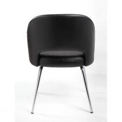 Black Designer Style Guest Chair Caressoft Vinyl Chrome Legs by BOSS Office Products -Default Template 6 black boss office products guest office chairs b489c bk 66 1000