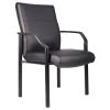 Mid Back Black in Leather Plus Guest Chair by BOSS Office Products 2 Mid Back Black in Leather Plus Guest Chair by BOSS Office Products -Default Template 6 black boss office products guest office chairs b689 64 1000