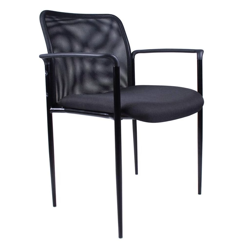 Black Mesh Guest Chair Steel Frame by BOSS Office Products 3 Black Mesh Guest Chair Steel Frame by BOSS Office Products