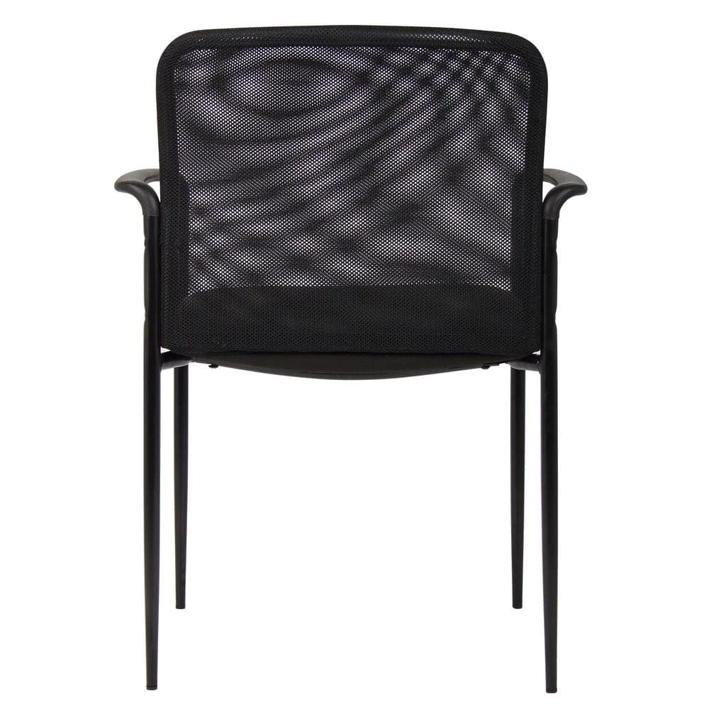 Black Mesh Guest Chair Steel Frame by BOSS Office Products 5 Black Mesh Guest Chair Steel Frame by BOSS Office Products - Image 3