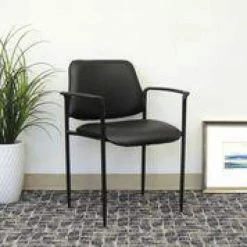 Black Fabric Cushions Black Steel Frame Molded Arms Stackable Guest Chair by BOSS Office Products 9 Black Fabric Cushions Black Steel Frame Molded Arms Stackable Guest Chair by BOSS Office Products -Default Template 6 black boss office products guest office chairs b9503 bk 31 1000