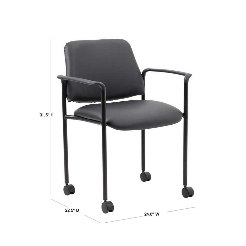 Black Mobile Desk Chair by BOSS Office Products 5 Black Mobile Desk Chair by BOSS Office Products - Image 3