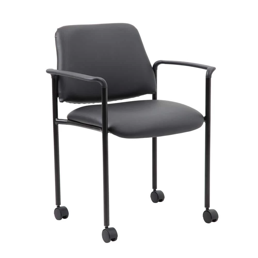 Black Mobile Desk Chair by BOSS Office Products 3 Black Mobile Desk Chair by BOSS Office Products