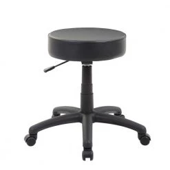 25 in. Width Big and Tall Black Mesh Office Stool with Adjustable Height by BOSS Office Products