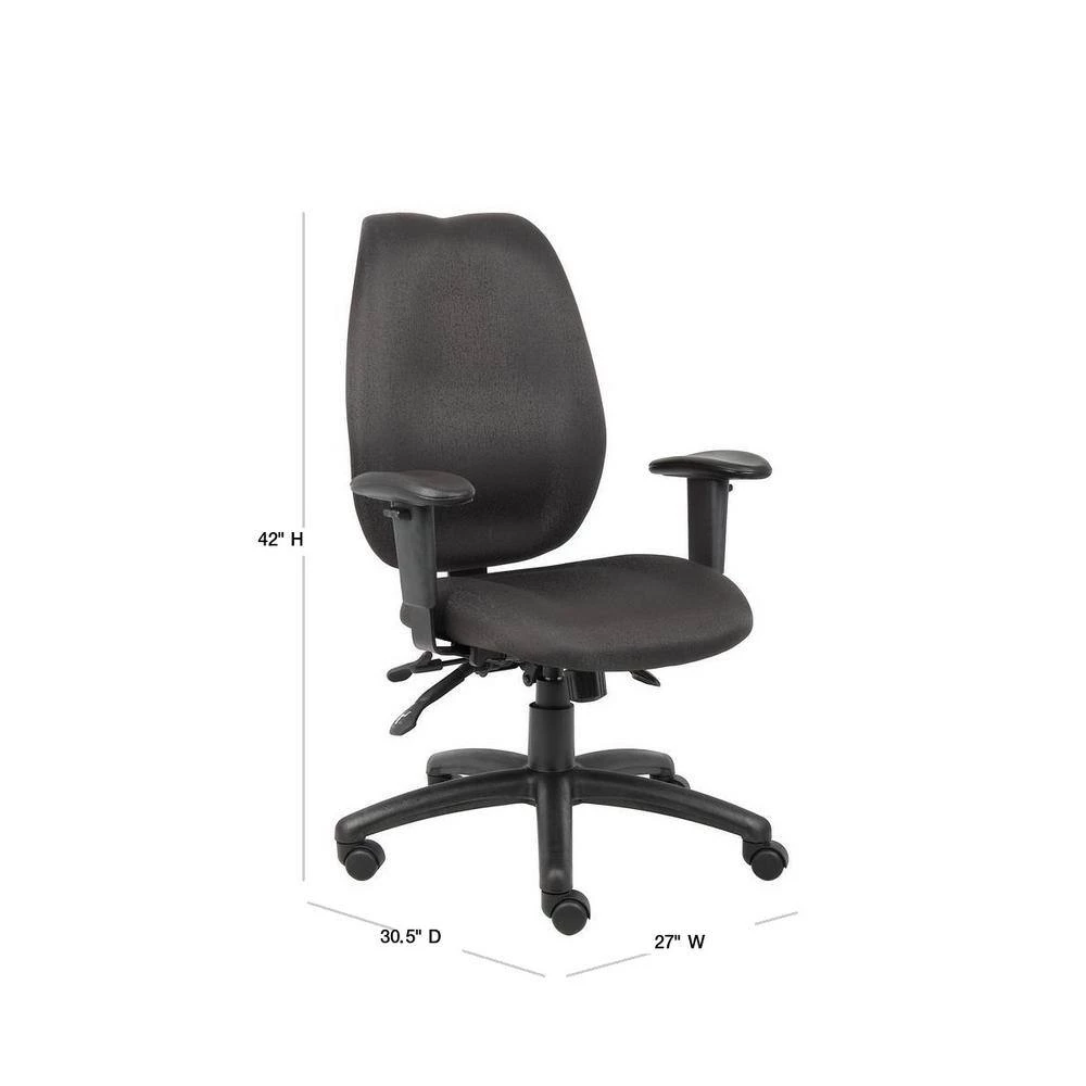 Black High Back Task Chair by BOSS Office Products 5 Black High Back Task Chair by BOSS Office Products - Image 3