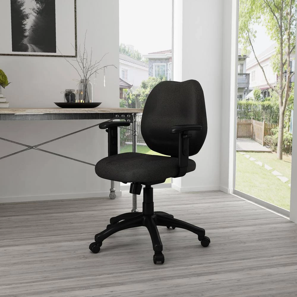 Black Task Chair with Adjustable Arms by BOSS Office Products 10 Black Task Chair with Adjustable Arms by BOSS Office Products - Image 8
