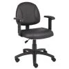Black LeatherPlus Adjustable Arms Leather Task Chair by BOSS Office Products 1 Black LeatherPlus Adjustable Arms Leather Task Chair by BOSS Office Products -Default Template 6 black boss office products task chairs b306 64 1000