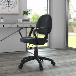 25 in. Width Big and Tall Black Leather Task Chair with Swivel Seat by BOSS Office Products 11 25 in. Width Big and Tall Black Leather Task Chair with Swivel Seat by BOSS Office Products -Default Template 6 black boss office products task chairs b307 31 1000