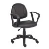 25 in. Width Big and Tall Black Leather Task Chair with Swivel Seat by BOSS Office Products -BOSS Offic Shop black boss office products task chairs b307 64 1000