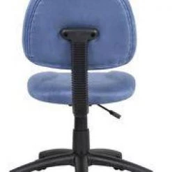 Blue Microfiber Fabric upholstered Cushions Black Nylon Base Armless Pneumatic Lift Task Chair by BOSS Office Products -BOSS Offic Shop black boss office products task chairs b325 be c3 1000