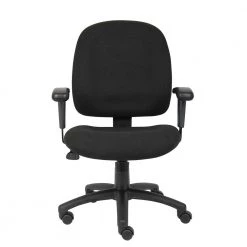 Black Fabric Task Chair with Adjustable Arms by BOSS Office Products -Default Template 6 black boss office products task chairs b495 bk c3 1000