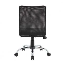 Black Mesh Back Black Vinyl Seat Armless Chrome Base Pneumatic Lift Mesh Task Chair by BOSS Office Products -Default Template 6 black boss office products task chairs b6115c cs 66 1000