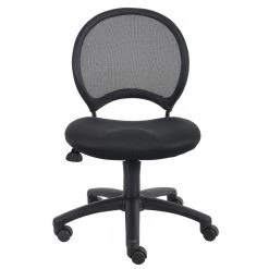 Black Armless Mesh Desk Chair by BOSS Office Products -BOSS Offic Shop black boss office products task chairs b6215 1f 1000